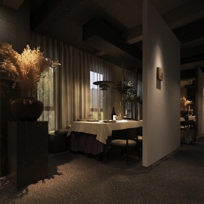 现代西餐厅3D模型下载